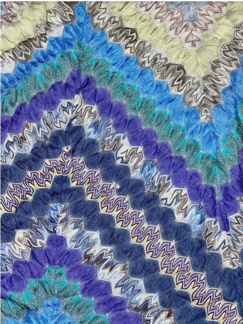 Missoni Halter Mini Wrap Dress in Lavender and Blue - Picture 2 of 4